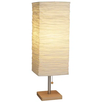Adesso Dune 25" High Modern Wood And Steel Paper Shade Table Lamp