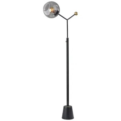 Adesso Dusk Floor Lamp - Black In Multi