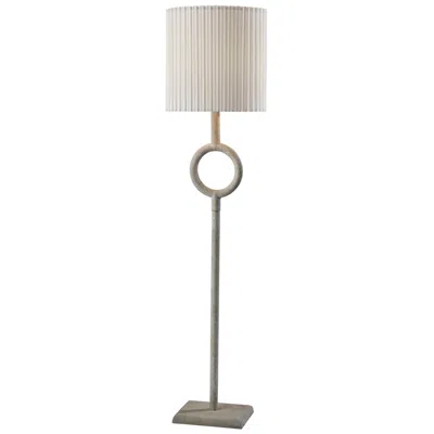 Adesso Elizabeth Floor Lamp - Painted Stone Texture In Brown