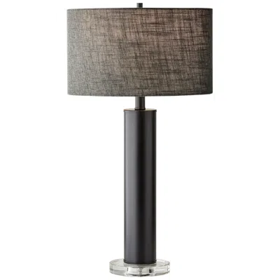 Adesso Ezra 25 1/2" High Modern Black Metal Column Table Lamp