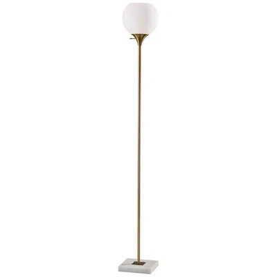 Adesso Fiona Antique Brass Torchiere Floor Lamp