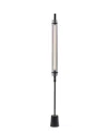 Adesso Flair Led Floor Lamp In Black With Antique-like Brass Accents