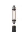 Adesso Flair Led Table Lamp In Black With Antique-like Brass Accents