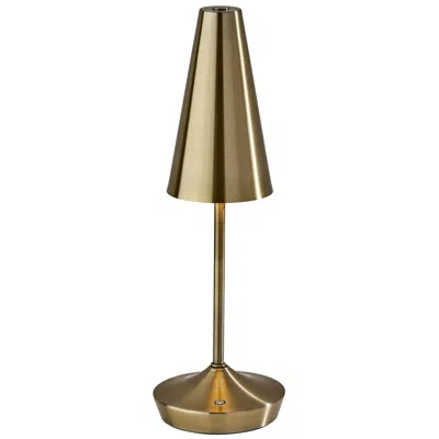 Adesso Flynn Cordless Led Table Lamp- Antique Brass