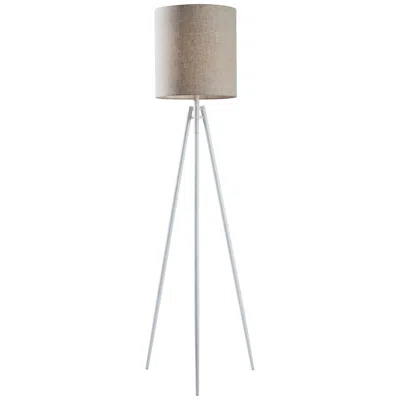 Adesso Glenwood White Metal Tripod Floor Lamp