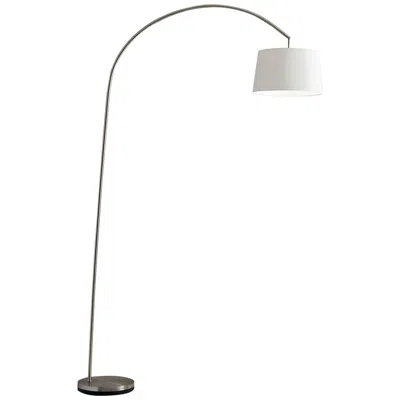 Adesso Goliath 83" Brushed Steel Modern Arc Floor Lamp