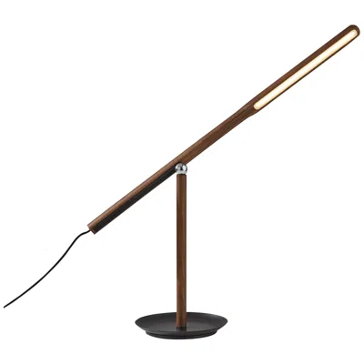 Adesso Gravity Walnut Ash Wood And Metal Adjustable Led Desk Lamp