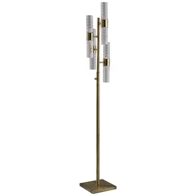 Adesso Harriet Antique Brass 8-light Led Floor Lamp