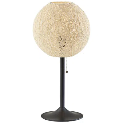 Adesso Havana 24" Modern Dark Bronze Paper Shade Table Lamp