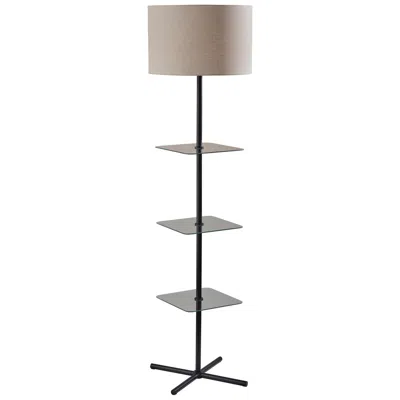 Adesso Imogen Shelf Floor Lamp- Black