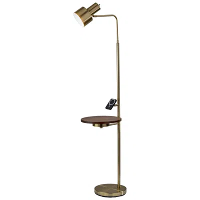 Adesso Joel Wireless Charging Floor Lamp W. Table