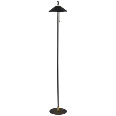Adesso Kaden 54" High Black Metal Modern Floor Lamp