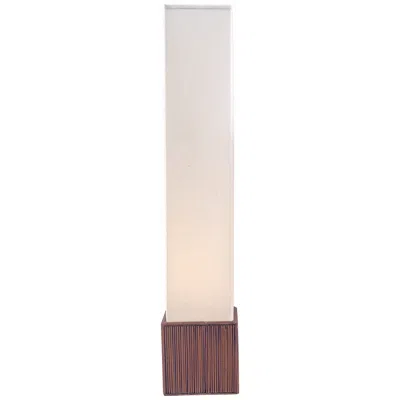 Adesso Karabar 50" Modern White Linen And Bamboo Floor Lantern