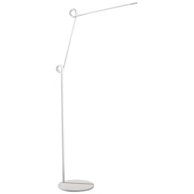 Adesso Knot White Metal Adjustable Led Floor Lamp