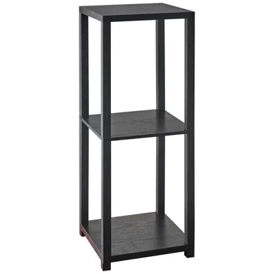 Adesso Lawrence 27 3/4" High 2-shelf Black Wood Short Pedestal Table