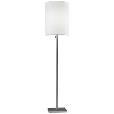 Adesso Liam 60 1/2" Brushed Steel Modern Pull Chain Floor Lamp