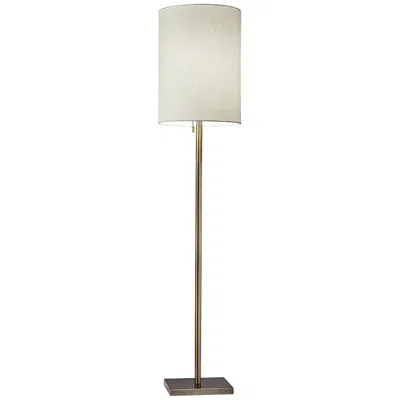 Adesso Liam 60 1/2" High Antique Brass Finish Modern Floor Lamp
