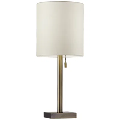 Adesso Liam Antique Brass Accent Table Lamp