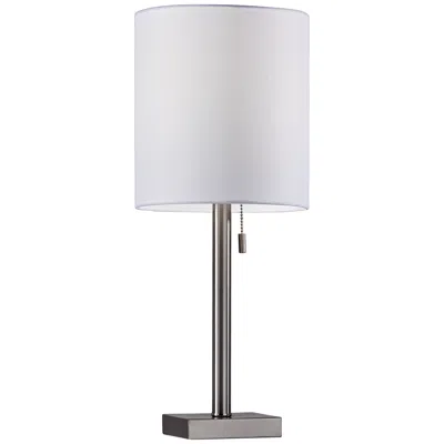 Adesso Liam Brushed Steel Accent Table Lamp