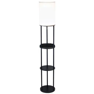 Adesso Lighting 66 1/2" High Charging Station Shelf Floor Lamp