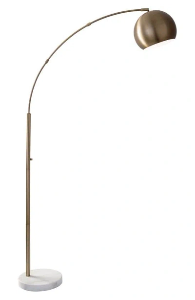 Adesso Lighting Astoria Arc Floor Lamp In Antique Brass