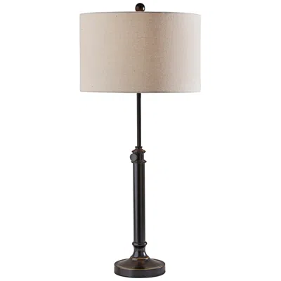 Adesso Lighting Barton Adjustable Height Bronze Stick Table Lamp