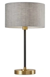 Adesso Lighting Bergen Table Lamp In Black/ Antique Brass