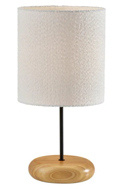 Adesso Lighting Brielle Tall Table Lamp In Natural Wood/black