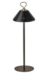 Adesso Lighting Danny Cordless Led Lamp In Black/antique Brass