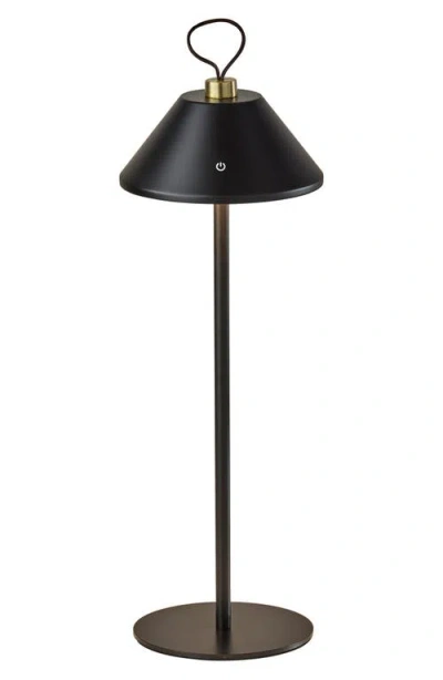 Adesso Lighting Danny Cordless Led Lamp In Black/antique Brass