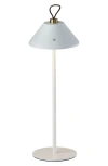 Adesso Lighting Danny Cordless Led Lamp In White/antique Brass