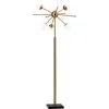 Adesso Lighting Doppler Led Floor Lamp In Antique Brass