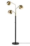 Adesso Lighting Emerson Tree Floor Lamp In Black Antique Brass
