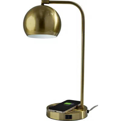 Adesso Lighting Emery Supercharger Desk Lamp In Gold