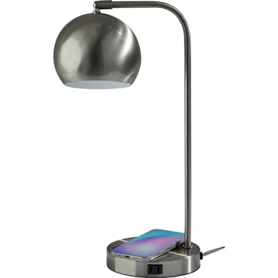 Adesso Lighting Emery Supercharger Desk Lamp In Silver