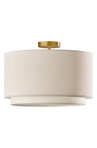 Adesso Lighting Finley Flush Mount Ceiling Light Fixture In Antique Brass