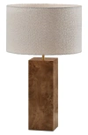 Adesso Lighting Frederick Table Lamp In Burled Wood/antique Brass