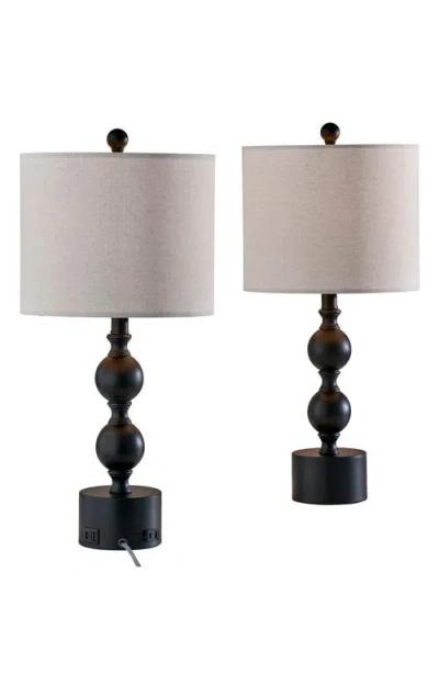 Adesso Lighting Julius Set Of 2 Table Lamps In Black
