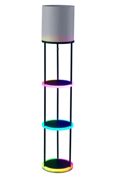 Adesso Lighting Keely Rgb Color Changing Shelf Floor Lamp In Multi