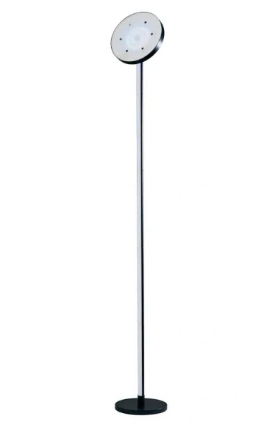 Adesso Lighting Luther Rgb Color Changing Torchiere Floor Lamp In Black