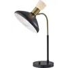 Adesso Lighting Patrick Desk Lamp In Black W/brass Accents