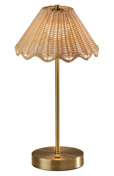 Adesso Lighting Stevie Led Cordless Lamp In Antique Brass