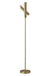 Adesso Lighting Vega Led Torchiere Floor Lamp In Antique Brass
