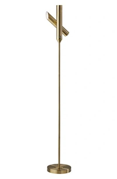 Adesso Lighting Vega Led Torchiere Floor Lamp In Gold