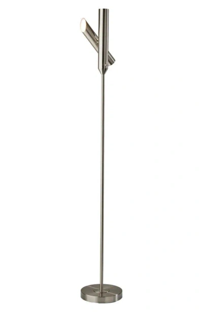 Adesso Lighting Vega Led Torchiere Floor Lamp In Brushed Steel