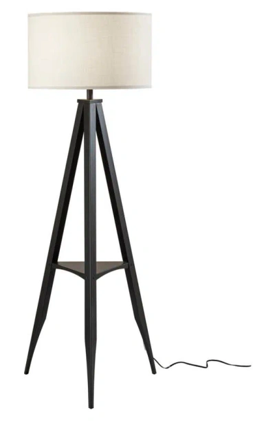 Adesso Lighting Warren Shelf Floor Lamp In Black