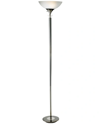 Adesso Metropolis Black Nickel Floor Lamp In No Color