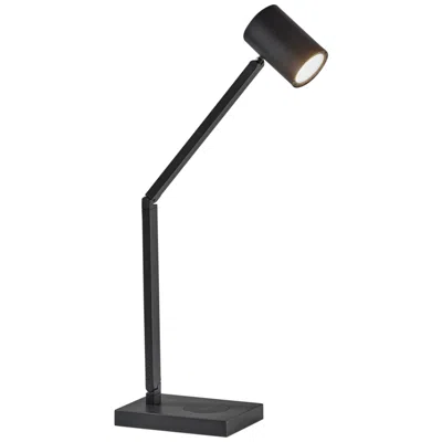 Adesso Newman Bronze Touch Desk Lamp W/ Usb Port Wireless Charging