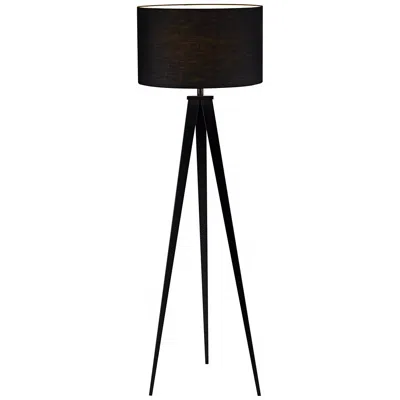 Adesso Noir 65 1/2" High Black Finish Modern Tripod Floor Lamp
