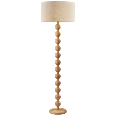 Adesso Orchard Natural Stacked Balls Wood Floor Lamp